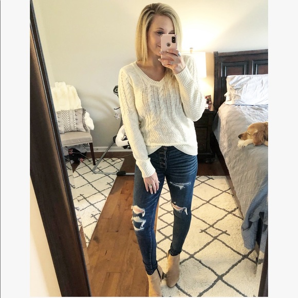 Design Lab Lord & Taylor Sweaters - • Design Lab • Tie Sweater